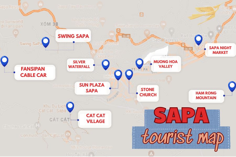 Sapa Tourist Map - Sapa Private Car