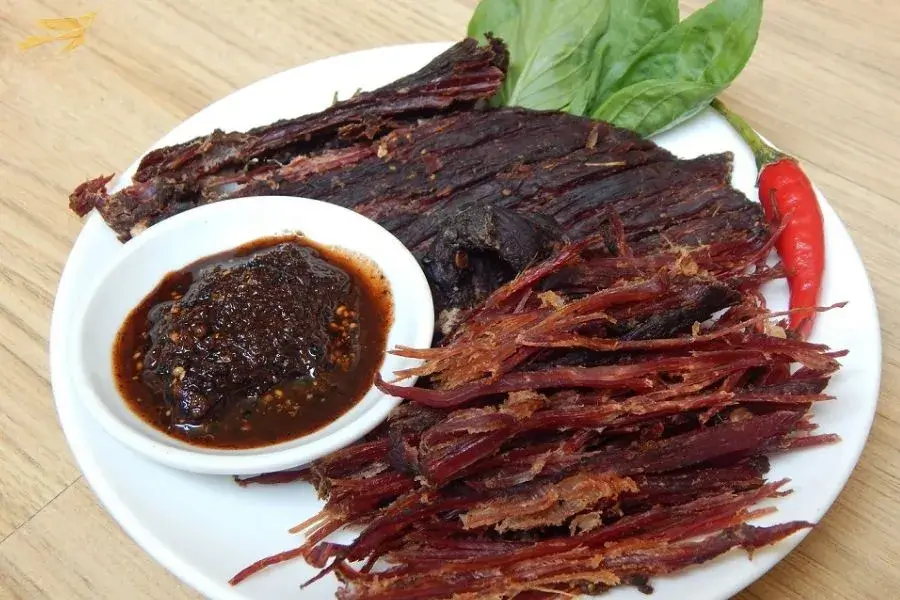 Thit Trau Gac Bep (Kitchen-Guarded Smoked Buffalo)