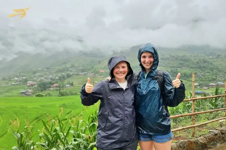 Tourists visiting Ta Van Village