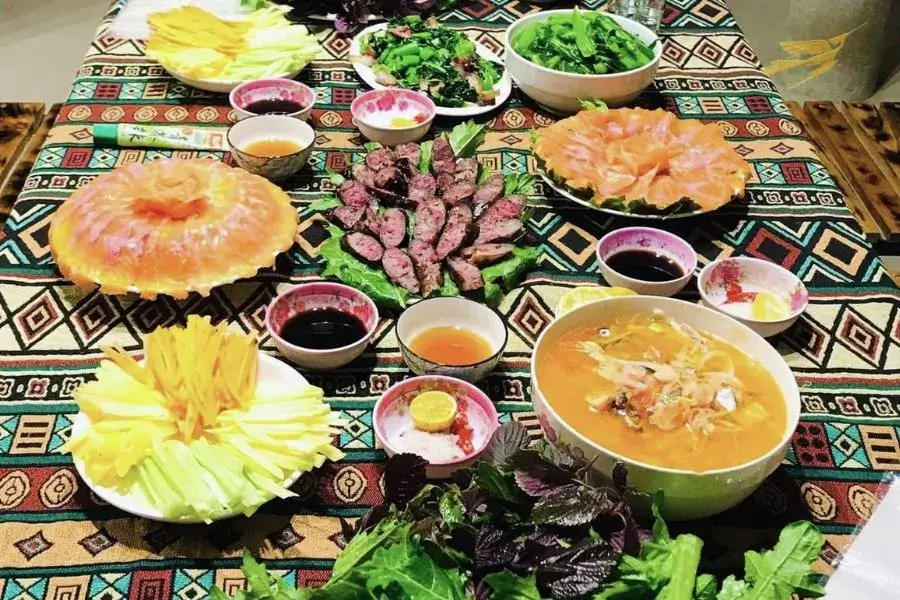 A meal full of local specialties