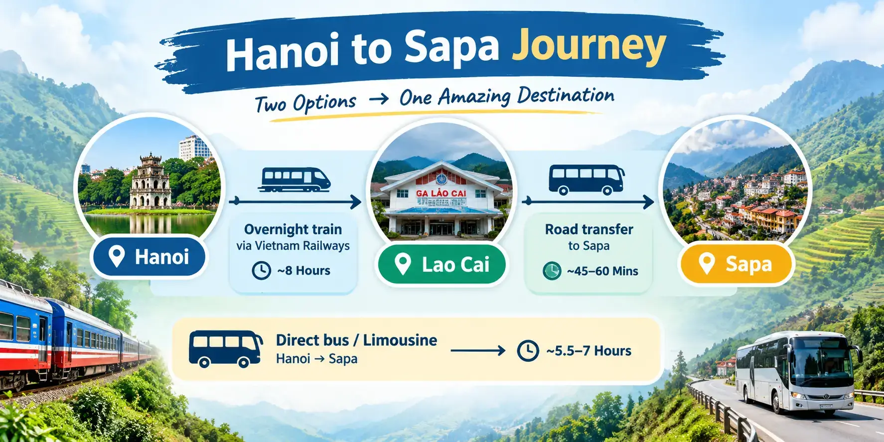 Hanoi to Sapa train route